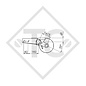Tandem Vorderachse gebremst 1500kg BASIC Achstyp B 1600-3 mit Hutprofil 130mm und AAA (Automatische Nachstellung der Bremsbeläge)