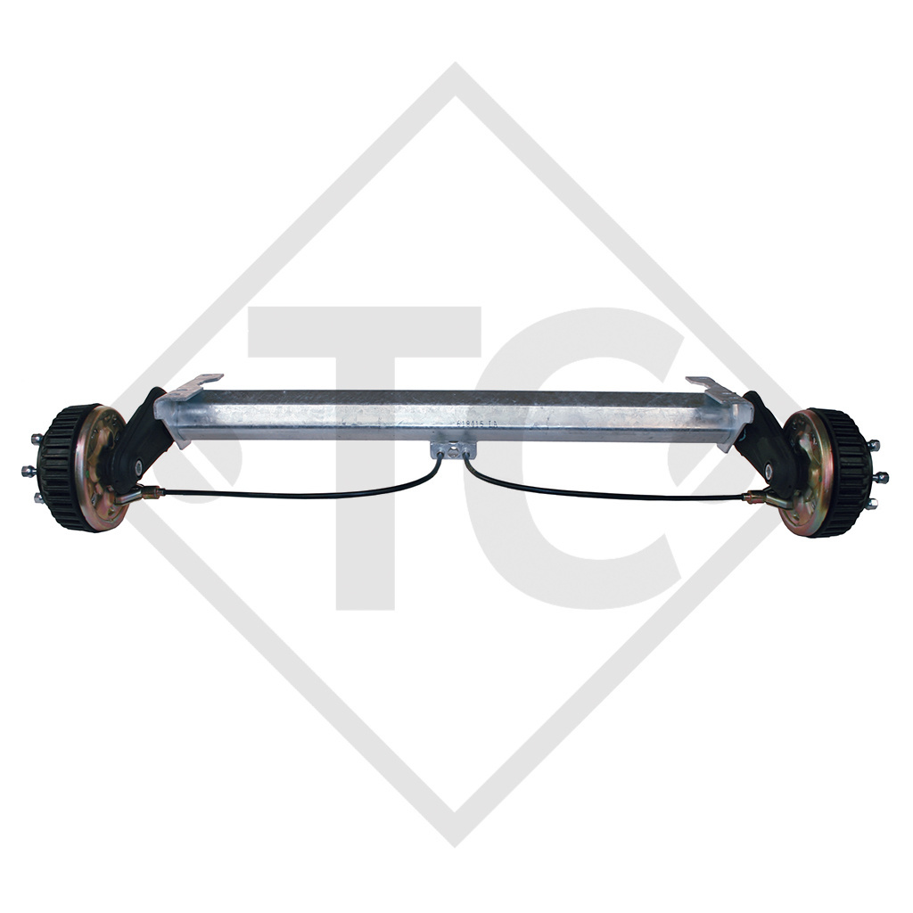 Braked axle 1500kg BASIC axle type B 1600-3 with AAA (automatic adjustment of the brake pads)