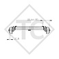 Braked axle 1500kg BASIC axle type B 1600-3 with AAA (automatic adjustment of the brake pads)