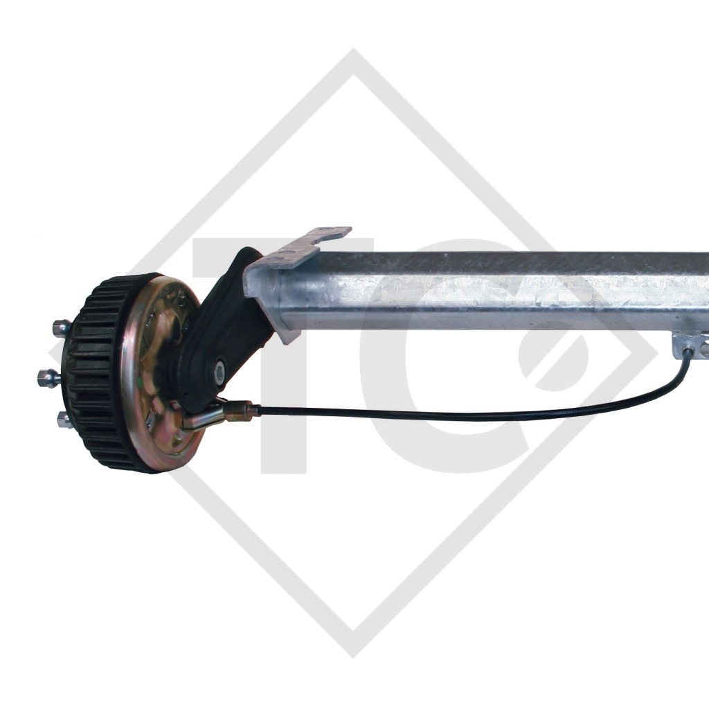 Braked tandem front axle 1500kg BASIC axle type B 1600-3 with AAA (automatic adjustment of the brake pads)