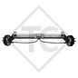 Braked tandem front axle 1500kg BASIC axle type B 1600-3 with top hat profile 130mm