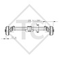 Eje delantero tándem con freno 1600kg BASIC tipo de eje B 1600-1 con perfil en U 90mm y AAA (Reajuste automático de las zapatas de freno)