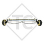 Braked tandem front axle 1600kg BASIC axle type B 1600-1 with AAA (automatic adjustment of the brake pads)