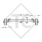 Braked tandem rear axle 1600kg BASIC axle type B 1600-1