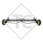 Assale anteriore tandem frenato 1600kg BASIC tipo di assale B 1600-1 con profilo 130mm e AAA (Regolazione automatica dei ferodi)