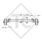 Eje delantero tándem con freno 1600kg BASIC tipo de eje B 1600-1 con AAA (Reajuste automático de las zapatas de freno)