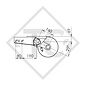 Essieu avant tandem BASIC 1600kg freiné type d'essieu B 1600-1 avec liaison 90mm et supports d'amortisseurs