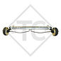 Braked axle 1600kg BASIC axle type B 1600-1 with AAA (automatic adjustment of the brake pads)