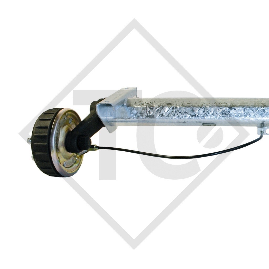 Braked tandem front axle 1800kg BASIC axle type B 1800-9 with AAA (automatic adjustment of the brake pads)