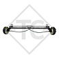 Braked axle 1800kg PLUS axle type B 1800-9 with top hat profile 130mm