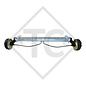 Braked axle 1800kg PLUS axle type B 1800-9 with shock absorber bracket