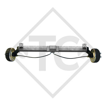 Braked axle 1800kg PLUS axle type B 1800-9 with top hat profile 130mm and AAA (automatic adjustment of the brake pads)