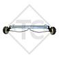 Braked tandem front axle 1800kg PLUS axle type B 1800-9 with tandem adapter bracket from top