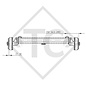 Braked tandem front axle 1800kg PLUS axle type B 1800-9 with tandem adapter bracket from top