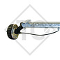 Braked tandem rear axle 1800kg PLUS axle type B 1800-9 with tandem adapter bracket from top