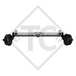 Braked tandem front axle 2500kg PLUS axle type B 2500-8 with top hat profile 130mm