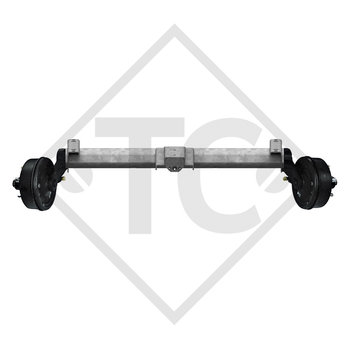 Braked tandem front axle 2500kg PLUS axle type B 2500-8 with top hat profile 130mm