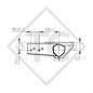 Braked tandem front axle 2500kg PLUS axle type B 2500-8 with top hat profile 130mm