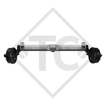 Braked tandem front axle 2500kg PLUS axle type B 2500-8 with top hat profile 130mm