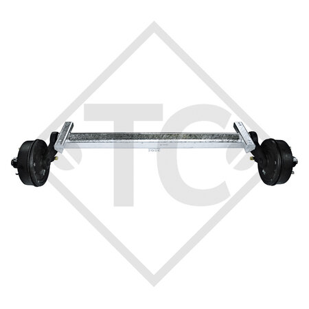 Assale frenato 3000kg PLUS tipo di assale B 3000-2 con profilo U 130mm