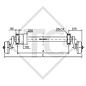 Braked axle 1400kg axle type SB14