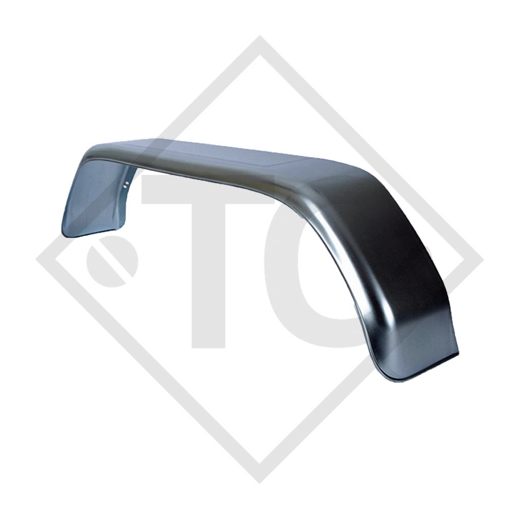 Mudguard, twin axle trailer, sheet metal suitable for all common trailer types