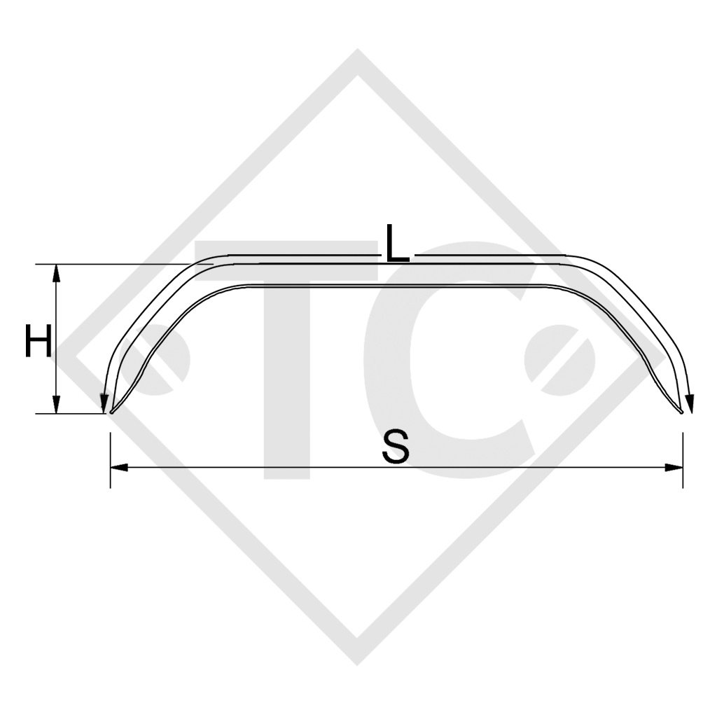 Guardabarros, eje tándem, chapa de aluminio adecuados para todos los tipos  de remolque - Trailer Center Discount GmbH