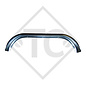 Mudguard, twin axle trailer, sheet metal suitable for all common trailer types