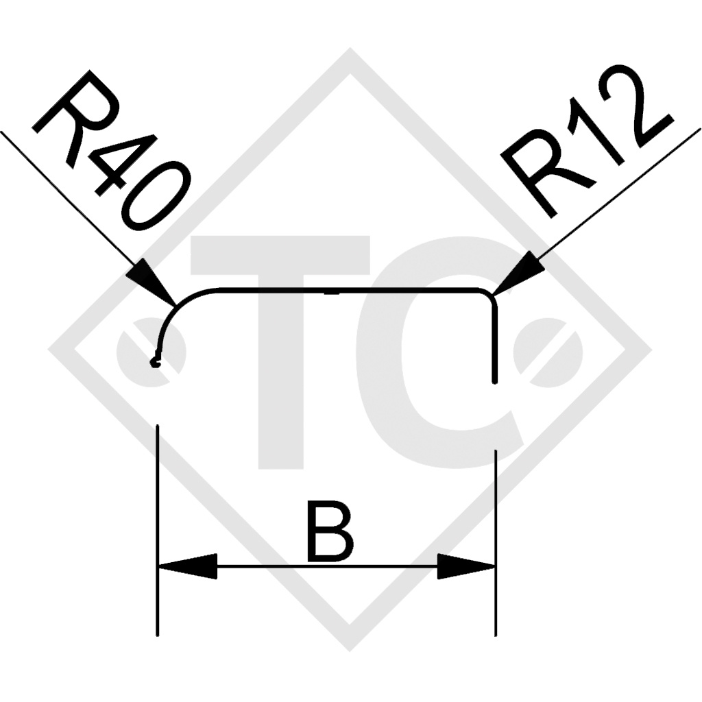 Mudguard, twin axle trailer, sheet metal suitable for all common trailer types