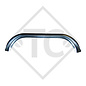 Mudguard, twin axle trailer, sheet metal suitable for all common trailer types