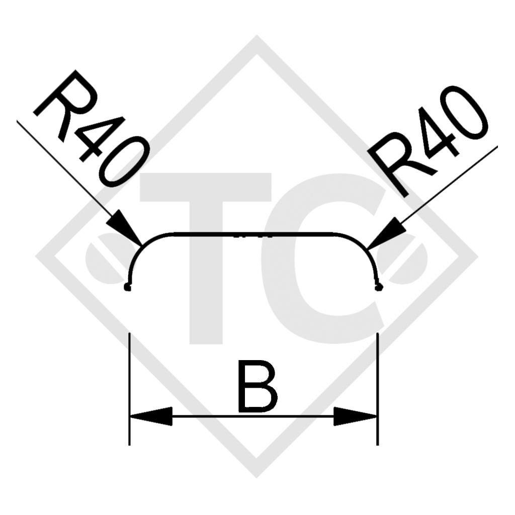 Mudguard, twin axle trailer, sheet metal suitable for all common trailer types