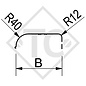 Mudguard, single axle trailer, sheet metal suitable for all common trailer types