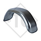 Mudguard, single axle trailer, sheet metal suitable for all common trailer types