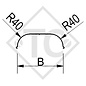 Mudguard, single axle trailer, sheet metal suitable for all common trailer types