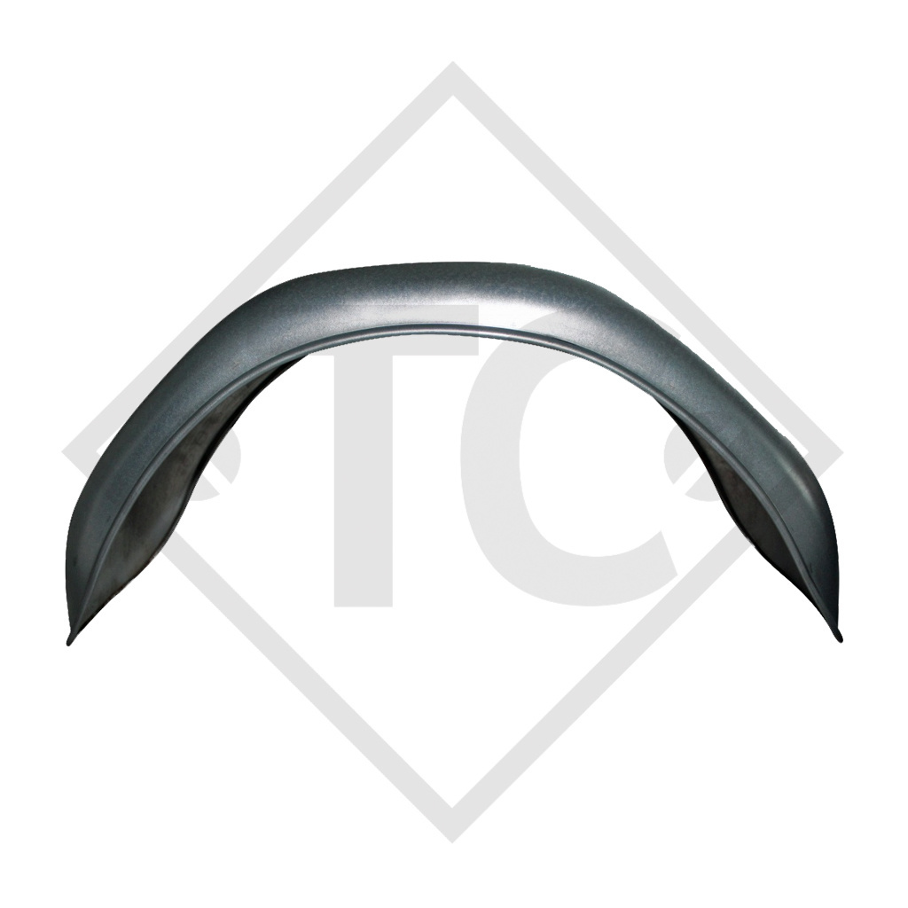 Mudguard, single axle trailer, sheet metal suitable for all common trailer types