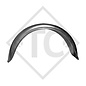 Mudguard, single axle trailer, sheet metal suitable for all common trailer types