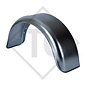 Mudguard, single axle trailer, sheet metal suitable for all common trailer types