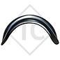 Mudguard, single axle trailer, sheet metal suitable for all common trailer types