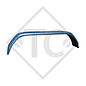 Mudguard, twin axle trailer, sheet metal suitable for all common trailer types