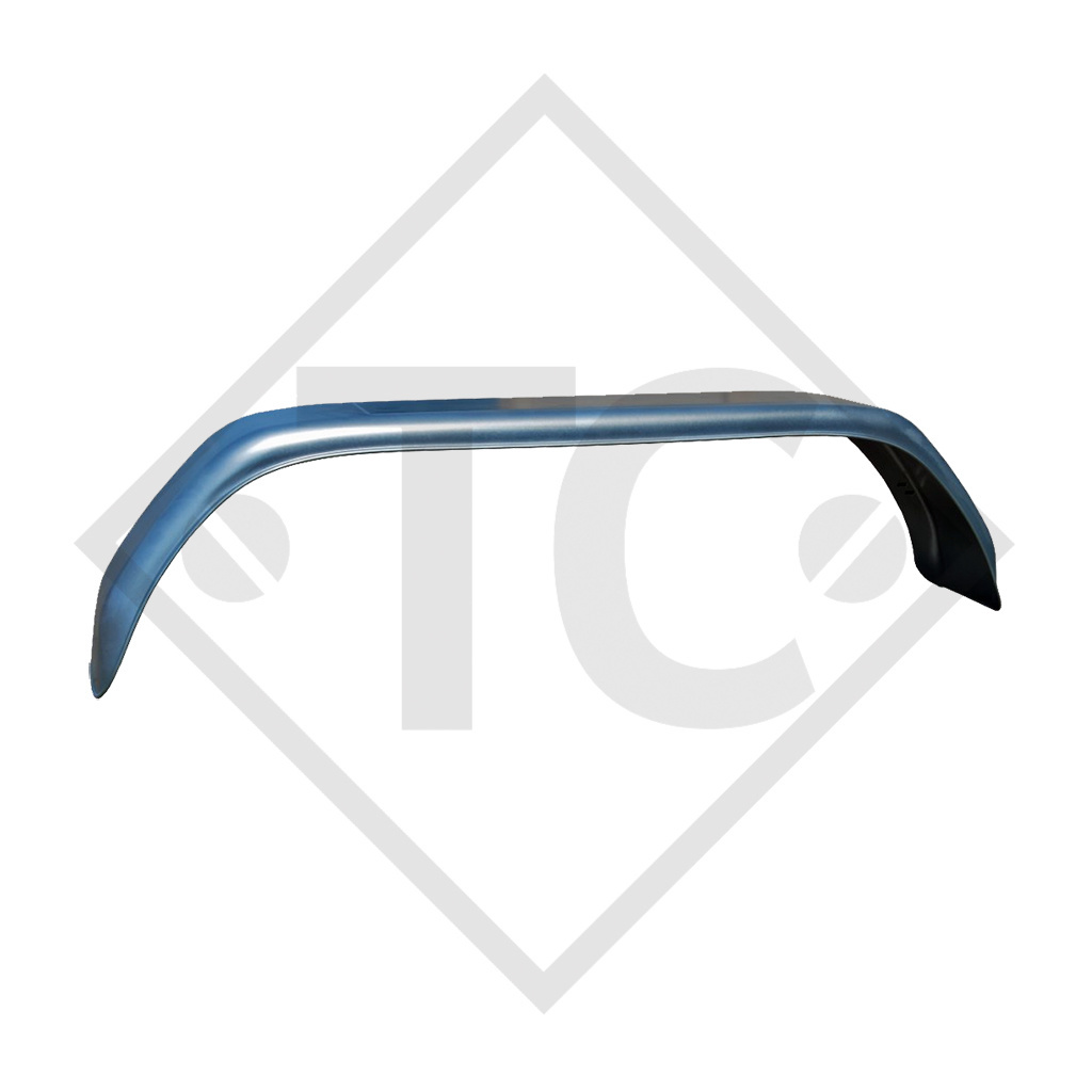 Mudguard, twin axle trailer, sheet metal suitable for all common trailer types