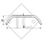 Mudguard, twin axle trailer, sheet metal suitable for all common trailer types