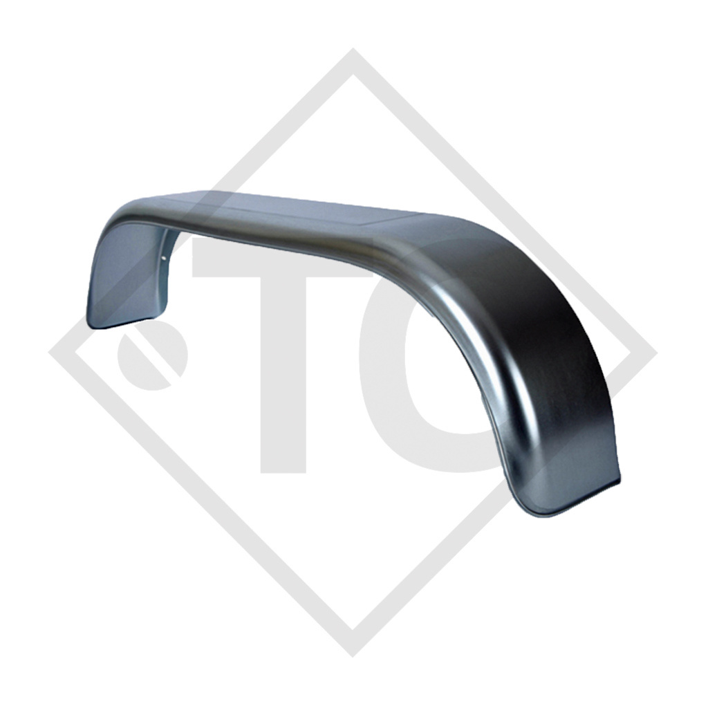 Mudguard, twin axle trailer, sheet metal suitable for all common trailer types
