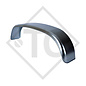 Mudguard, twin axle trailer, sheet metal suitable for all common trailer types