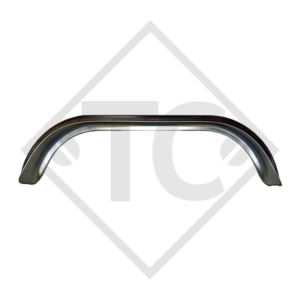 Mudguard, twin axle trailer, sheet metal suitable for all common trailer types