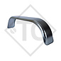 Mudguard, twin axle trailer, sheet metal suitable for all common trailer types