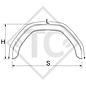 Parafango, assale singolo, plastica idonei a tutti i tipi di rimorchio