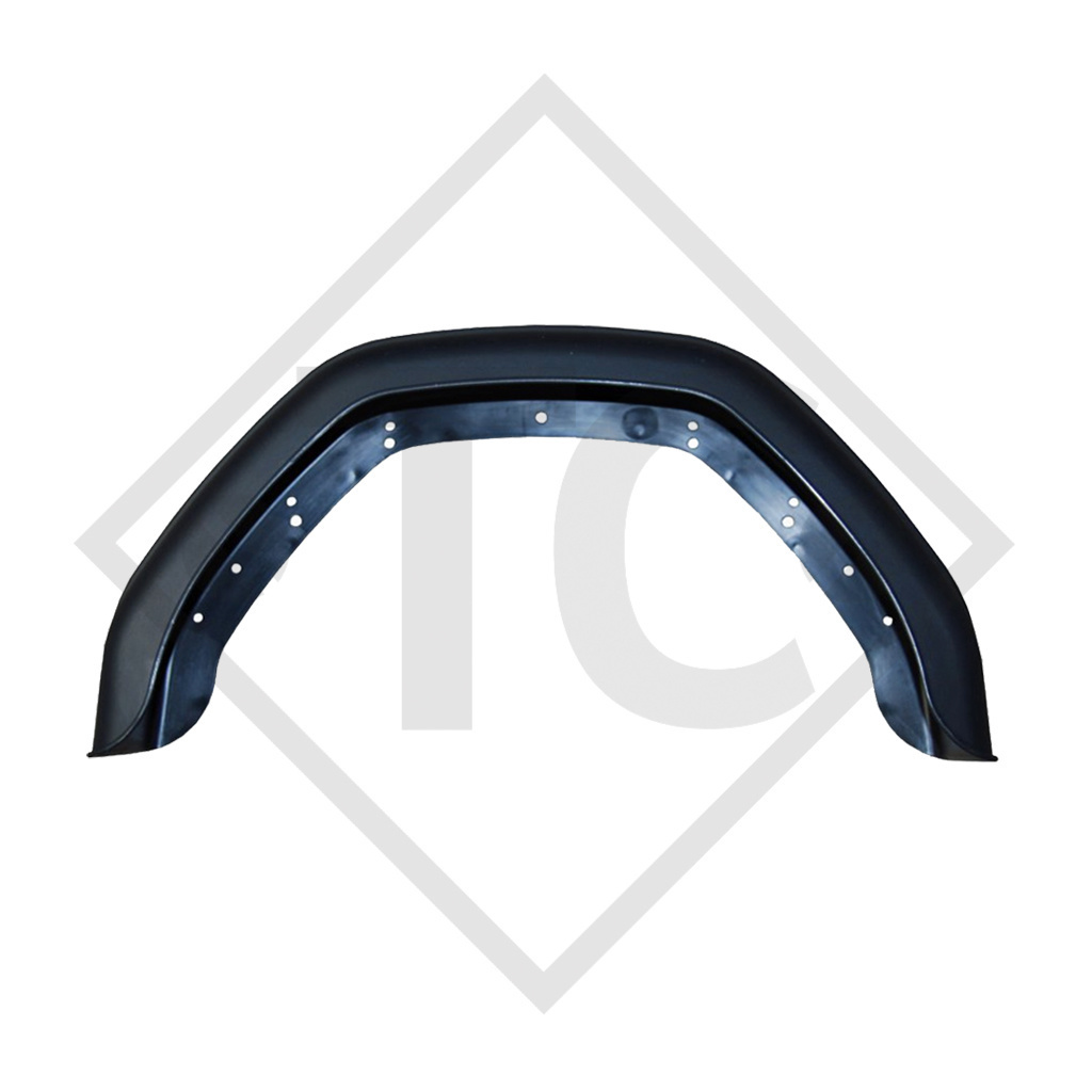 Mudguard, single axle trailer, plastic suitable for all common trailer types