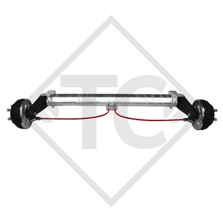 Braked axle 1300kg PLUS axle type B 1200-5, Anssems