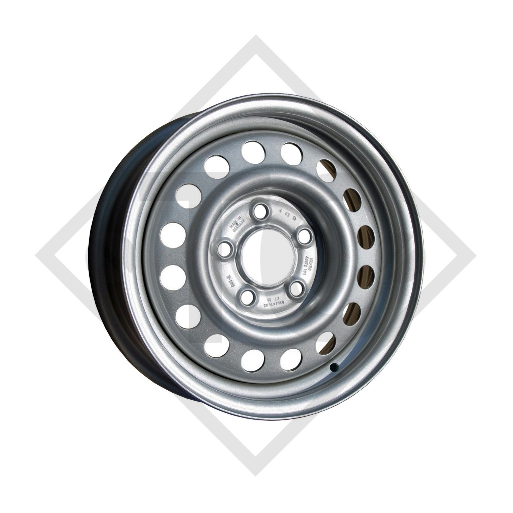 Trailer rim 4.50Jx12 H2, 5/94/140, ET 0, 43126108, suitable for all common trailer types