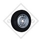 Wheel 155/70R12 Maxmiler with rim 4.50x12, suitable for all common trailer types